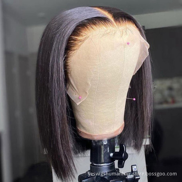 Full Hd Lace Frontal Wig Cheap Raw Straight Brazilian Virgin Human Hair Bob Wigs Transparent Lace Front Wig Human Hair Vendor